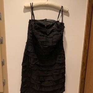 Ann Taylor Strapless Dress. Black. Layered look.